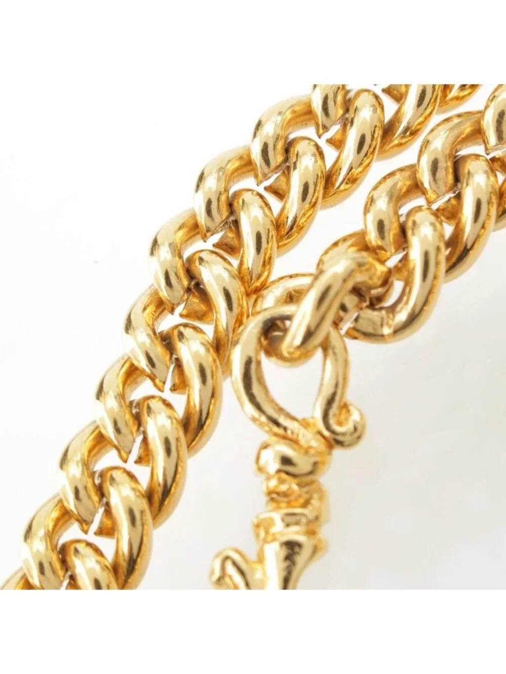 Saint Laurent Vintage Lion Medallion Animal Necklace Gold